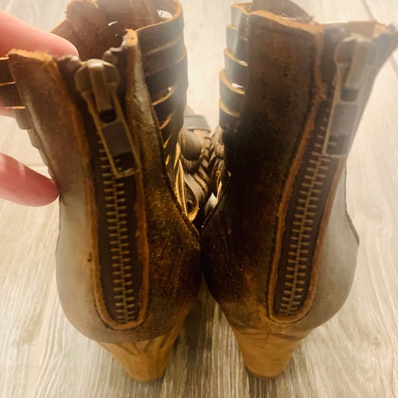 Brown Leather Booties - Picture 4 of 9